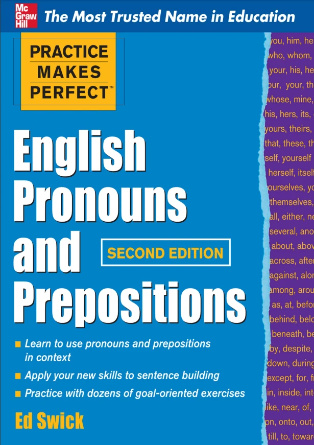 دانلود PDF کتاب English Pronouns and Prepositions از Practice Makes Perfect