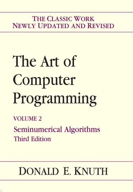 The Art of Computer Programming, Volume 2: Seminumerical Algorithms, Third Edition