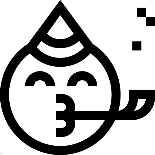 آیکون ایموجی جشن (استایل خطی ساده)