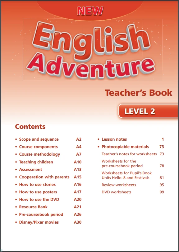 جلد کتاب New English Adventure 2 Teacher’s Book