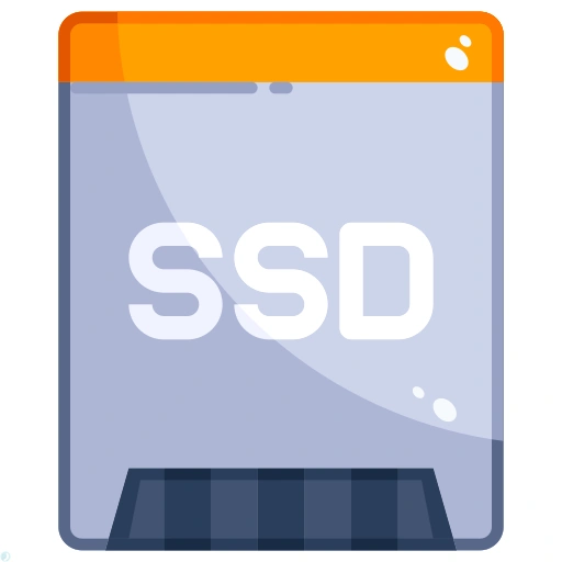 دانلود آیکون حافظه SSD (استایل مسطح) با فرمت PNG