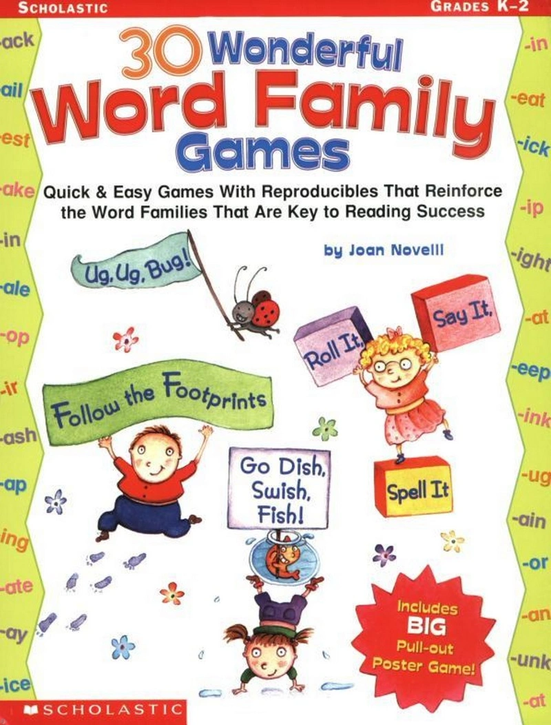 دانلود PDF کتاب 30 Wonderful Word Family Games (Word Family)