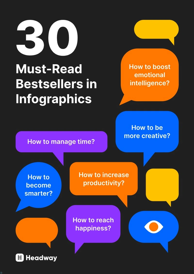 دانلود PDF کتاب 30 Must-Read Bestsellers in Infographics