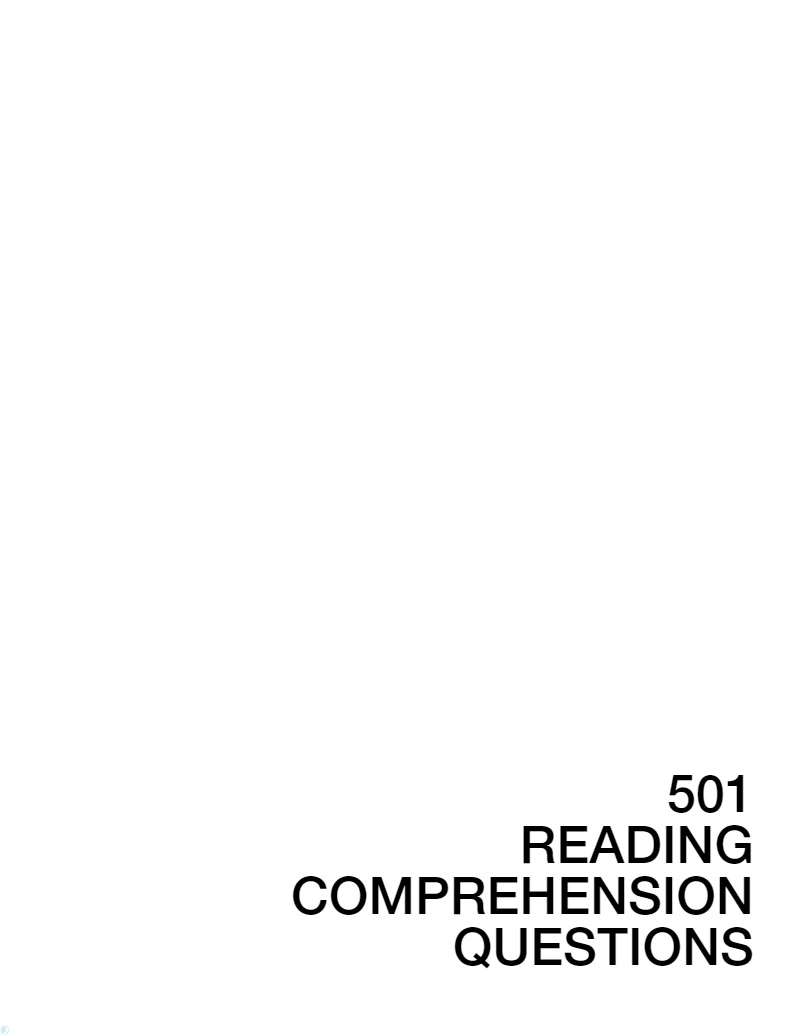 دانلود PDF کتاب 501 Reading Comprehension Questions, 3rd Edition