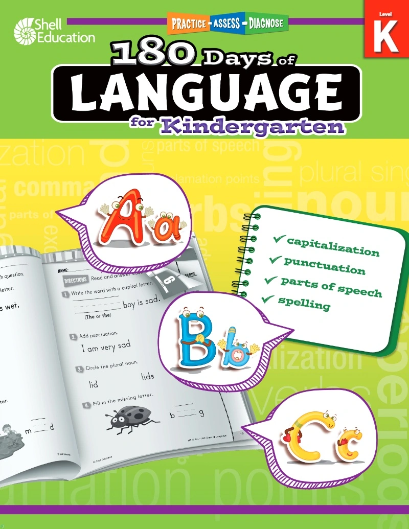 دانلود PDF کتاب 180 Days of Language for Kindergarten