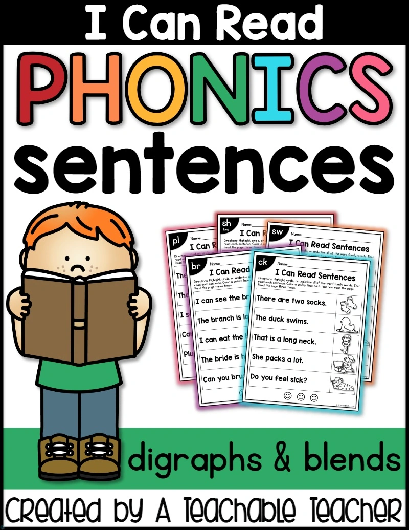 کتاب Phonics Sentences Blends and Digraphs