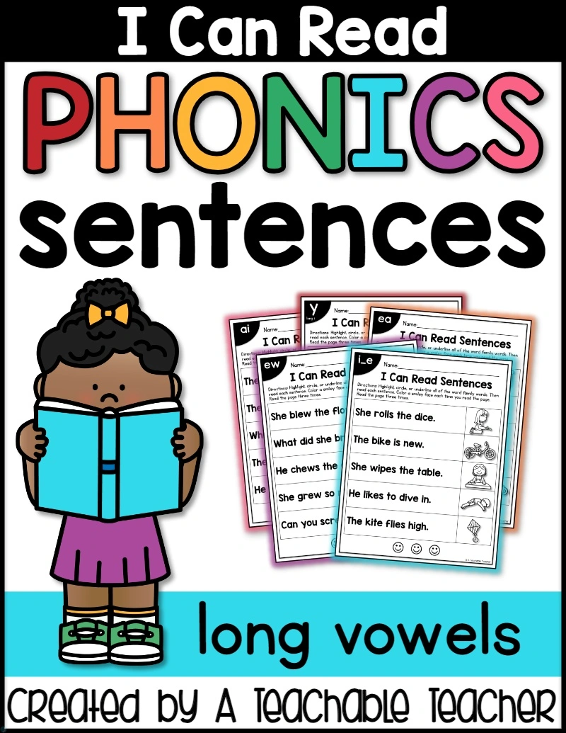 کتاب Phonics Sentences Long Vowels