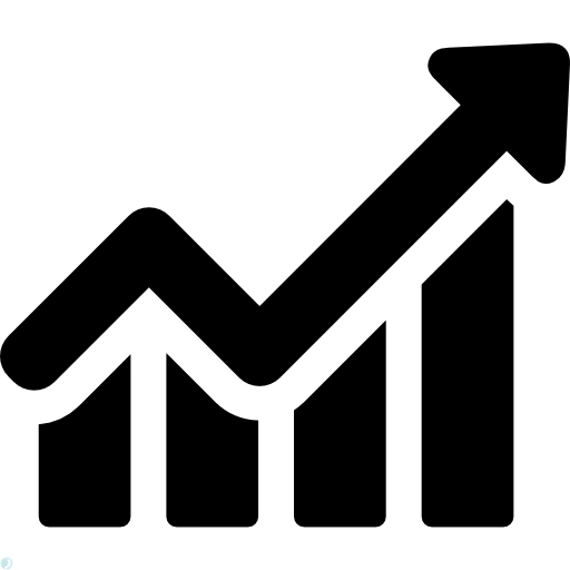 دانلود آیکون فلش بالا (استایل توپر مشکی) با فرمت PNG