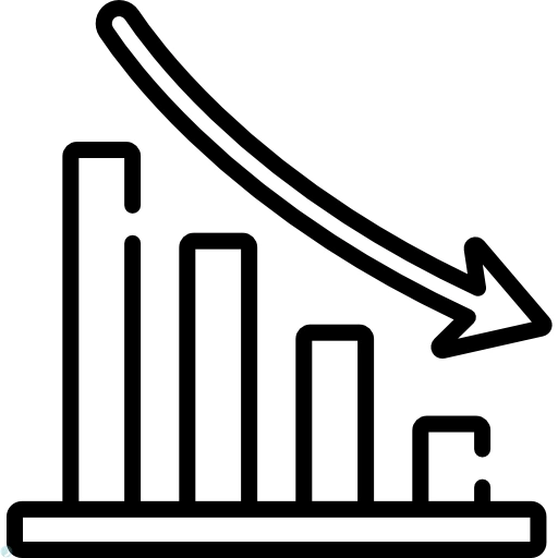 آیکون فلش پایین (خطی مشکی)