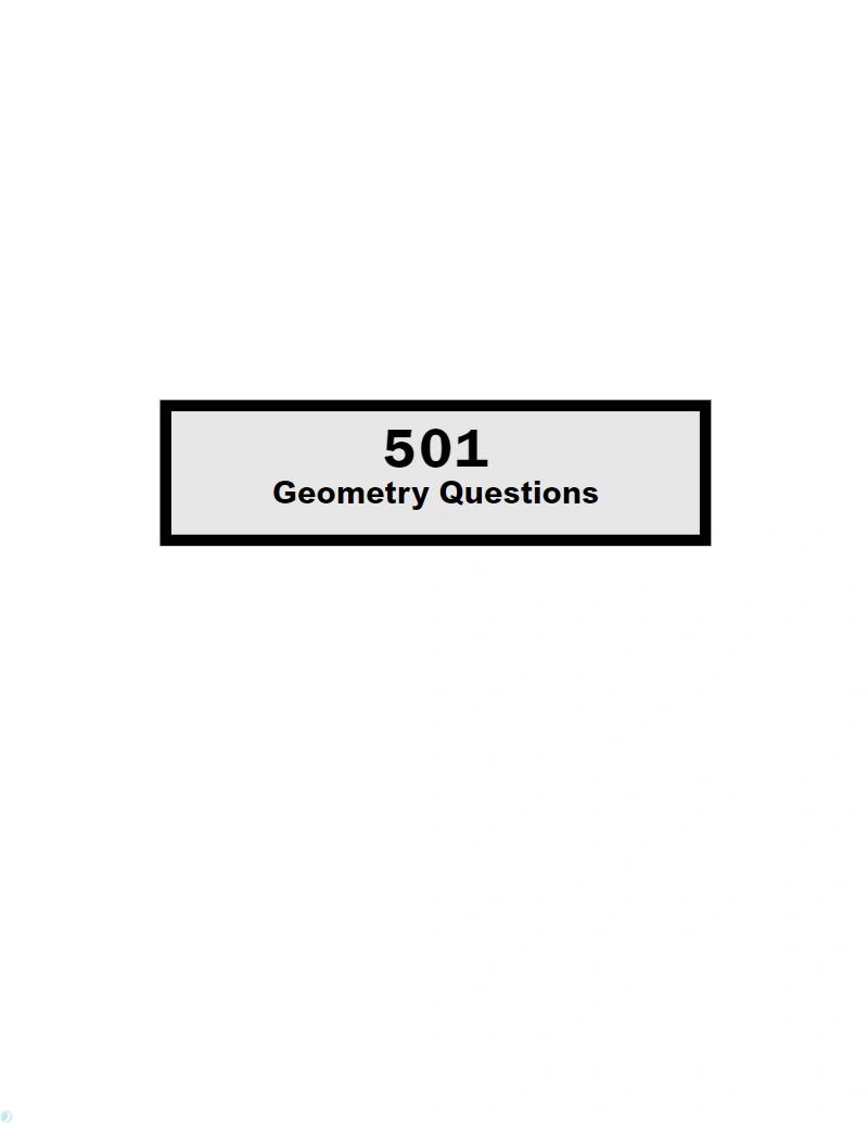 دانلود کتاب 501 Geometry Questions Answers (نسخه PDF)