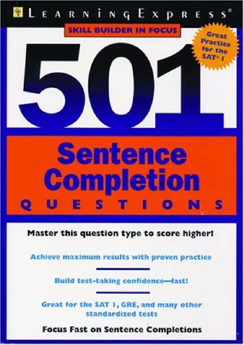 دانلود کتاب 501 Sentence Completion Questions (نسخه PDF)