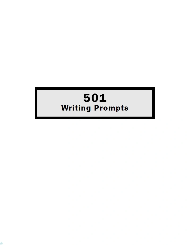 دانلود کتاب 501 Writing Prompts (نسخه PDF)