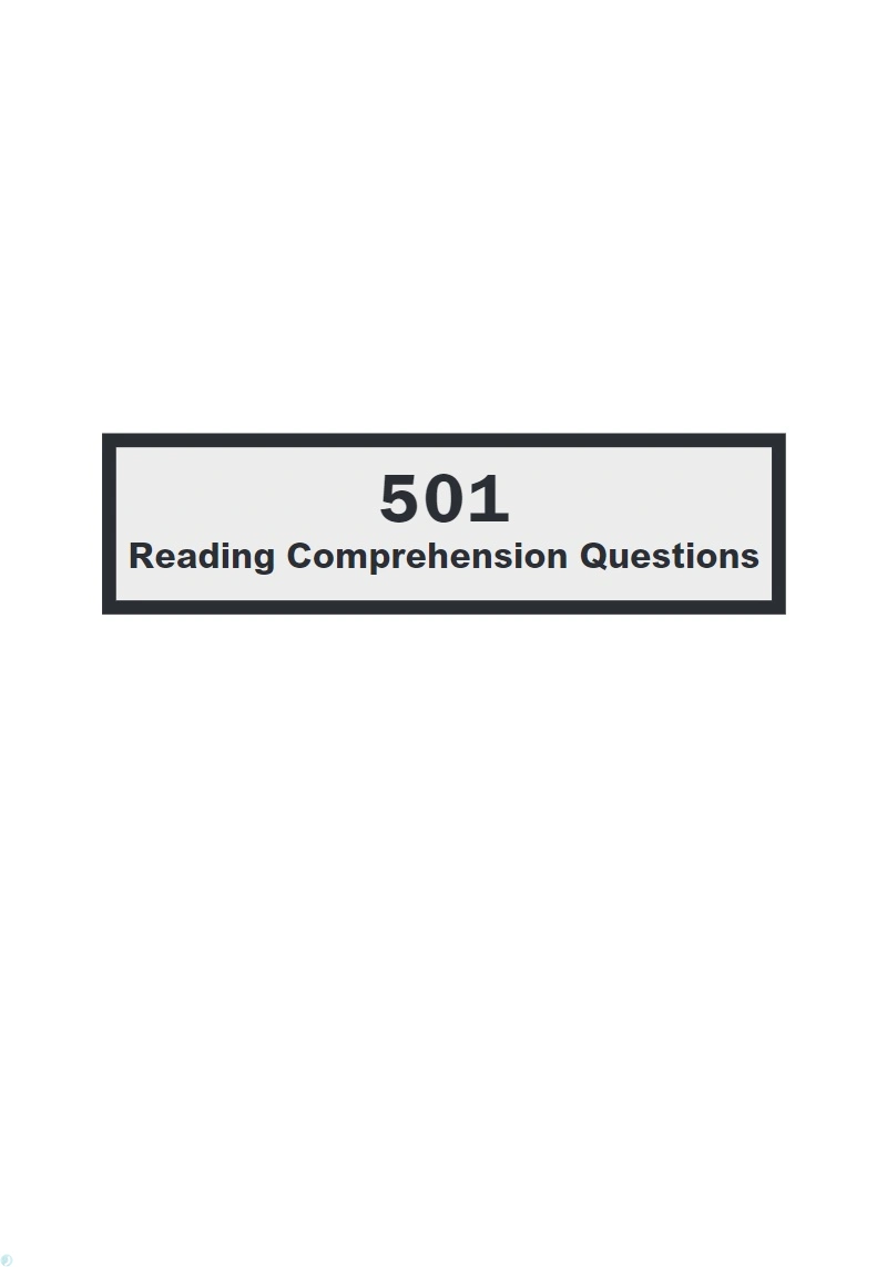 دانلود کتاب 501 Reading Comprehension Questions (نسخه PDF)