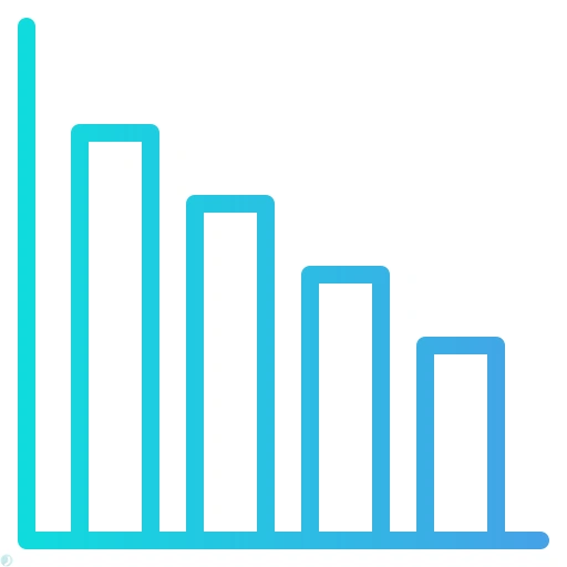دانلود آیکون نمودار میله ای (استایل گرادیان خطی) با فرمت PNG
