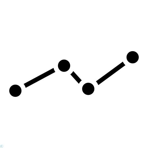 دانلود آیکون نمودار خطی (استایل خطی مشکی) با فرمت PNG