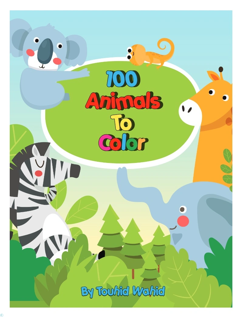 دانلود کتاب 100 Animals to Color (نسخه PDF)