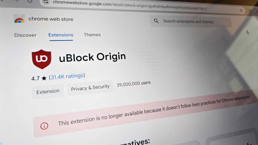 گوگل کروم حذف uBlock Origin و سایر مسدود کننده های تبلیغات را شروع کرد