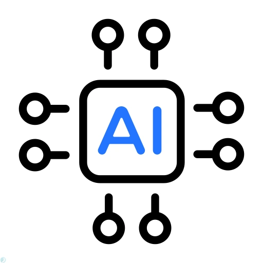 دانلود آیکون هوش مصنوعی (استایل خطی رنگی) با فرمت PNG