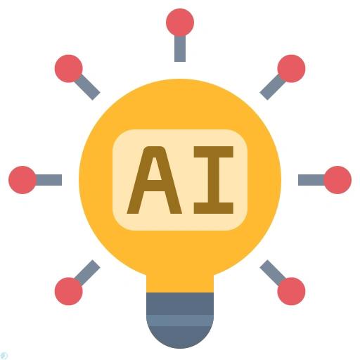 آیکون هوش مصنوعی (مسطح)