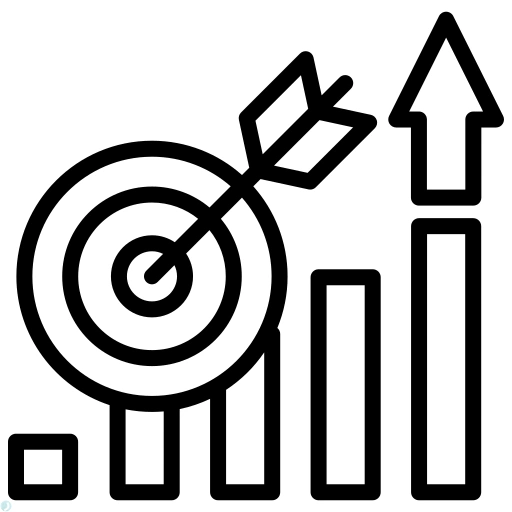 دانلود آیکون موفقیت (استایل خطی مشکی) با فرمت PNG