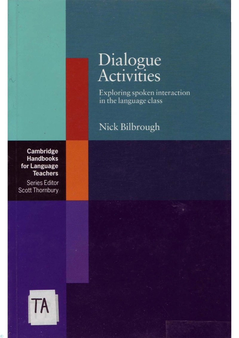 دانلود کتاب Dialogue Activities: Exploring Spoken Interaction in the Language Class (نسخه PDF)