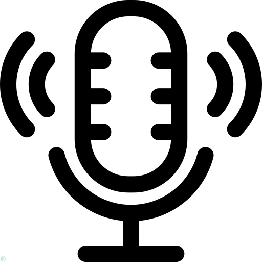 دانلود آیکون پادکست (استایل توپر مشکی) با فرمت PNG