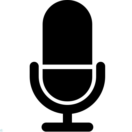 دانلود آیکون پادکست (استایل توپر مشکی) با فرمت PNG