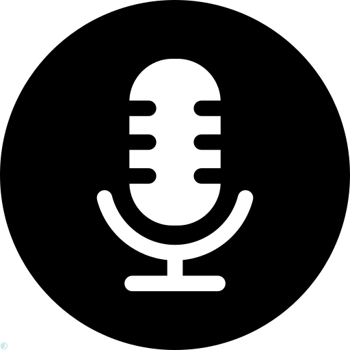 دانلود آیکون پادکست (استایل توپر مشکی) با فرمت PNG