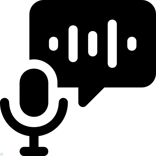 دانلود آیکون پادکست (استایل توپر مشکی) با فرمت PNG