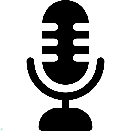 دانلود آیکون پادکست (استایل توپر مشکی) با فرمت PNG