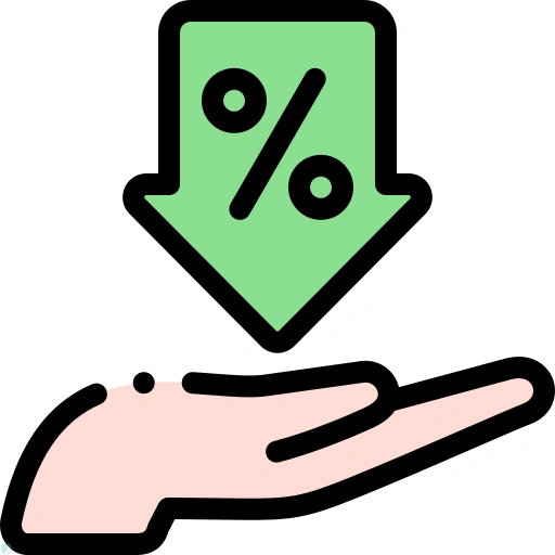 دانلود آیکون تخفیف (استایل خطی رنگی) با فرمت PNG
