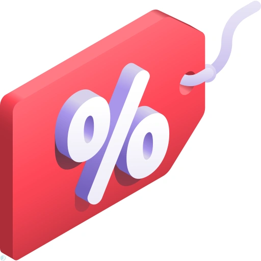 دانلود آیکون تخفیف (استایل سه بعدی) با فرمت PNG