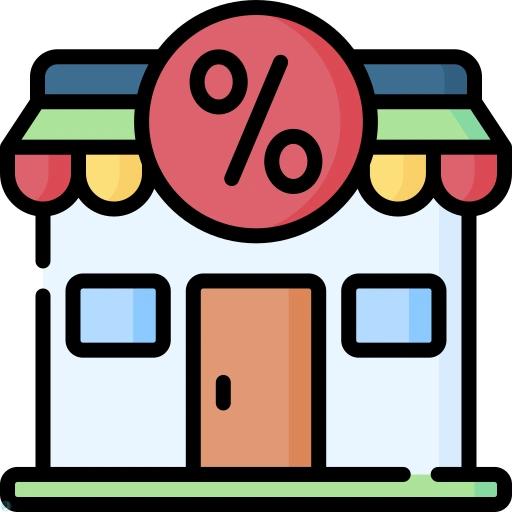 دانلود آیکون تخفیف (استایل خطی رنگی) با فرمت PNG