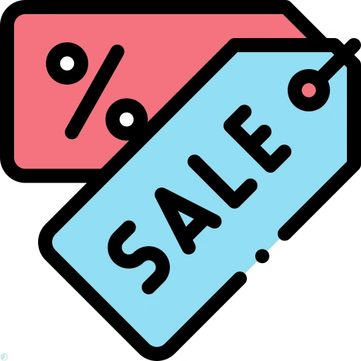 دانلود آیکون تخفیف (استایل خطی رنگی) با فرمت PNG