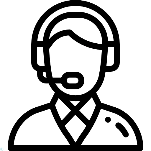 دانلود آیکون مشتری (استایل خطی مشکی) با فرمت PNG