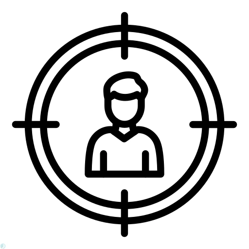 دانلود آیکون مشتری (استایل خطی مشکی) با فرمت PNG