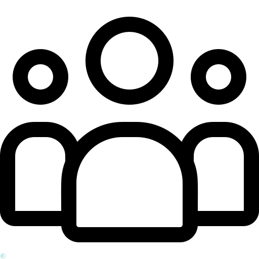 دانلود آیکون مشتری (استایل خطی مشکی) با فرمت PNG