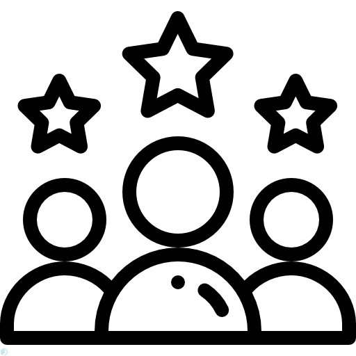 دانلود آیکون مشتری (استایل خطی مشکی) با فرمت PNG