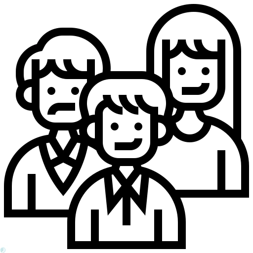 دانلود آیکون مشتری (استایل خطی مشکی) با فرمت PNG