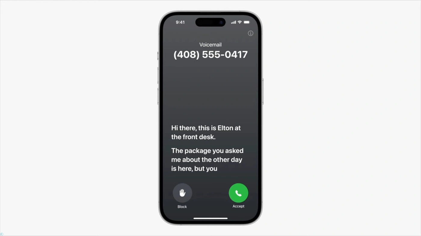 قابلیت Live Voicemail آیفون