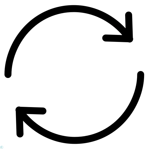 دانلود آیکون بازیافت (استایل خطی مشکی) با فرمت PNG