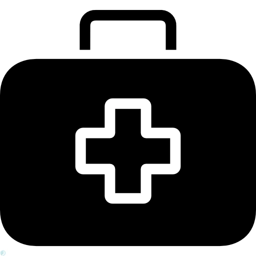 دانلود آیکون پزشکی (استایل توپر مشکی) با فرمت PNG