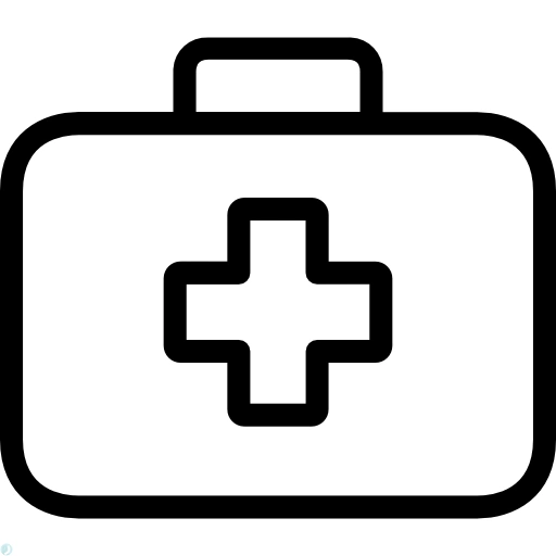 دانلود آیکون پزشکی (استایل خطی مشکی) با فرمت PNG
