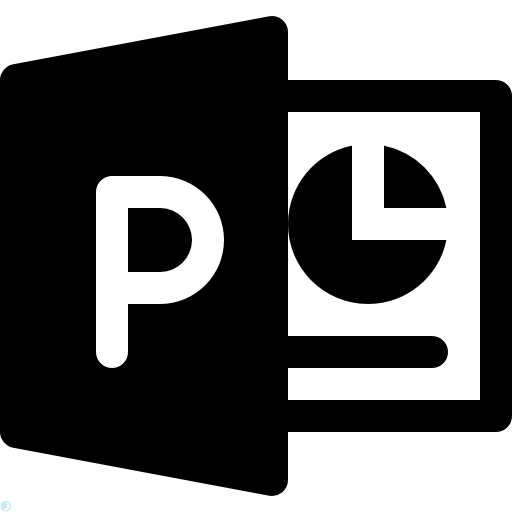 دانلود آیکون پاورپوینت (استایل توپر مشکی) با فرمت PNG
