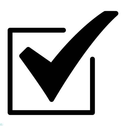 دانلود آیکون تیک (استایل توپر مشکی) با فرمت PNG