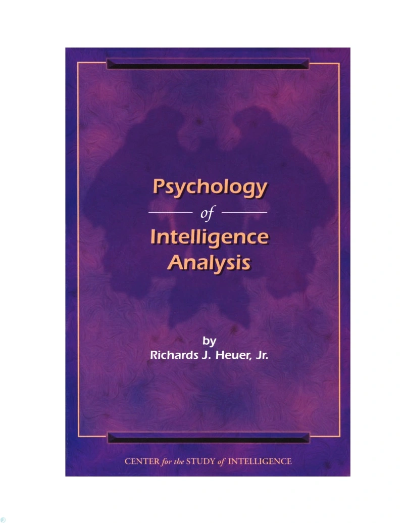 کتاب روان‌شناسی تحلیل اطلاعات (PDF + خلاصه صوتی) Psychology of Intelligence Analysis