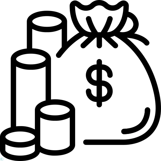 دانلود آیکون حسابداری (استایل خطی مشکی) با فرمت PNG