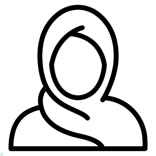 دانلود آیکون حجاب (استایل خطی مشکی) با فرمت PNG