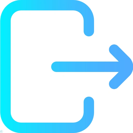 دانلود آیکون خروج (استایل گرادیان خطی) با فرمت PNG