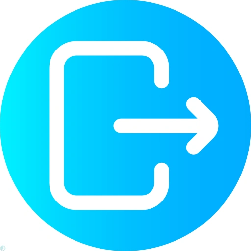 دانلود آیکون خروج (استایل گرادیان) با فرمت PNG